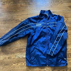 Bauer navy lightweight warmup jacket (size Large kids)